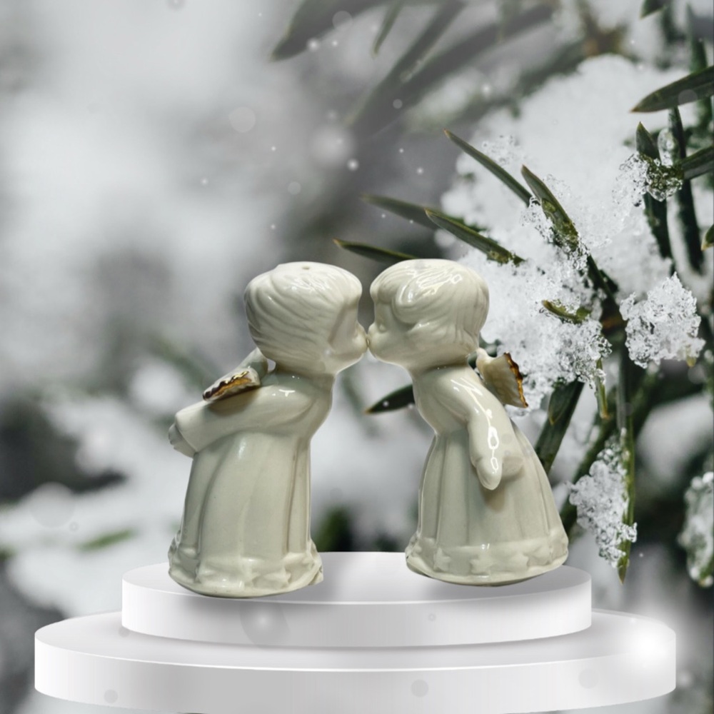 Formalities by Baum Brothers Kissing Angel Salt & Pepper Set